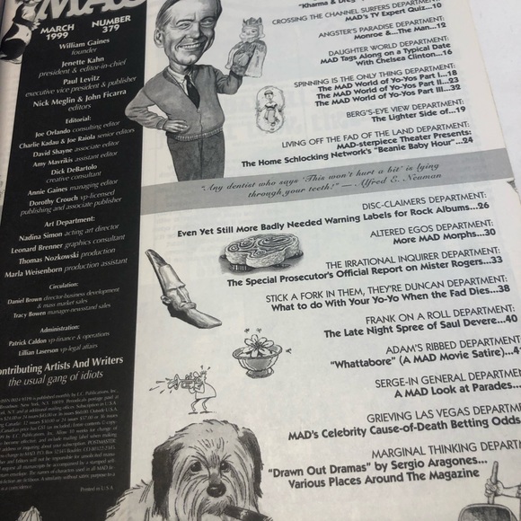 Vintage Mad Magazines March & May 1999 - Picture 15 of 16